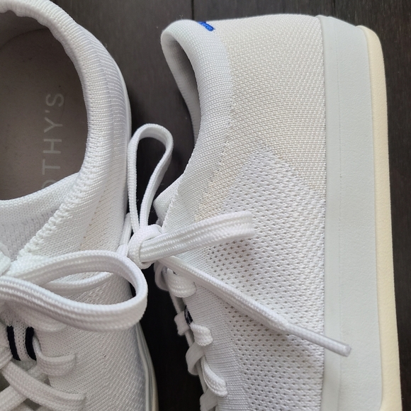 Rothy's White Lace Up Sneaker Women's Size 7.5 - Picture 15 of 16